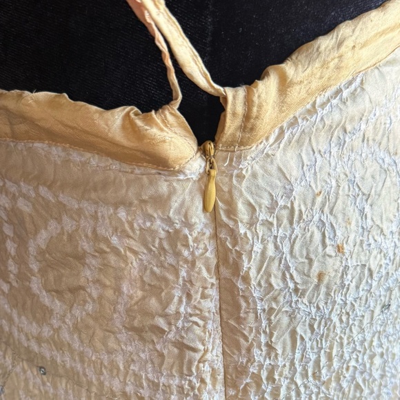 Y2K 100% Silk Fairycore Vintage Ombré Sequin Crinkled Maxi Skirt - Picture 5 of 7